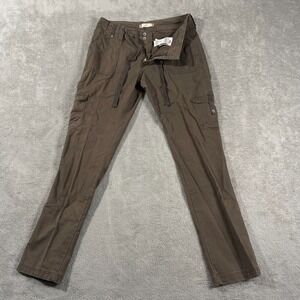 Y2K Levi's Low Rise‎ Tapered Cargo Pants Drawstring Pockets 6 Brown Outdoorsy